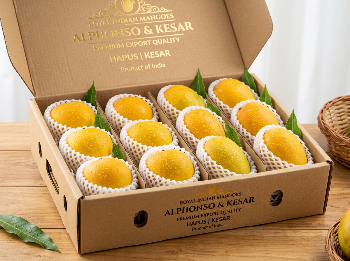Indian Alphonso and Kesar Export Mangoes